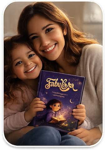 Camila e Laura com o livro Fabulora